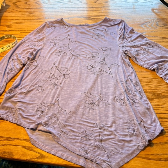 Cupio long sleeve tee.  Medium purple - Picture 1 of 4